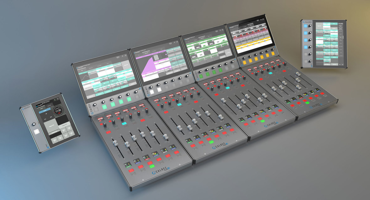 Opérateur Contrôle La Console De Mixage Audio Numérique Image